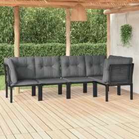 Garden furniture set 5 pieces black and gray synthetic rattan by vidaXL, Garden sets - Ref: Foro24-3187753, Price: 270,17 €, ...