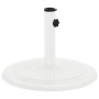 Base de sombrilla de hierro fundido blanco 45x45x30 cm