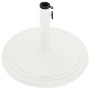 Base de sombrilla de hierro fundido blanco 45x45x30 cm