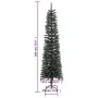 Narrow artificial Christmas tree with green PVC support 180 cm by vidaXL, Christmas trees - Ref: Foro24-345185, Price: 42,10 ...