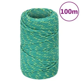 Green polypropylene boat rope 2 mm 100 m by vidaXL, Ropes and metal cords - Ref: Foro24-152690, Price: 13,42 €, Discount: %