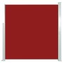Toldo lateral retráctil de jardín rojo 140x300 cm