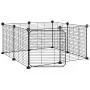 8 Panel Haustierzwinger mit schwarzer Stahltür 35x35cm von vidaXL, Käfige und Lebensräume für Kleintiere - Ref: Foro24-171625...