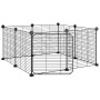 Jaula para mascotas de 8 paneles con puerta acero negro 35x35cm de vidaXL, Jaulas y habitáculos para animales pequeños - Ref:...