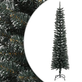 Árbol Navidad artificial estrecho con soporte PVC verde 240 cm