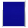Toldo lateral retráctil de jardín azul 160x300 cm