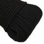Black polyester work rope 3 mm 50 m by vidaXL, Ropes and metal cords - Ref: Foro24-152798, Price: 10,59 €, Discount: %