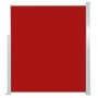 Toldo lateral retráctil de jardín rojo 160x300 cm