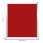 Toldo lateral retráctil de jardín rojo 160x300 cm