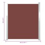 Toldo lateral retráctil de jardín marrón 160x300 cm