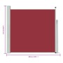 Toldo lateral retráctil de jardín rojo 170x300 cm