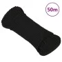 Schwarzes Polyester-Arbeitsseil 4 mm 50 m von vidaXL, Seile und Metallschnüre - Ref: Foro24-152803, Preis: 10,94 €, Rabatt: %