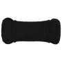 Schwarzes Polyester-Arbeitsseil 4 mm 50 m von vidaXL, Seile und Metallschnüre - Ref: Foro24-152803, Preis: 10,94 €, Rabatt: %