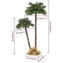 Double artificial palm tree with LED 90 cm and 150 cm by vidaXL, Christmas trees - Ref: Foro24-347636, Price: 35,66 €, Discou...