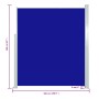 Toldo lateral retráctil para patio azul 160x500 cm