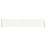 Toldo lateral retráctil para patio crema 117x600 cm