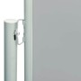 Toldo lateral retráctil de jardín gris 117x600 cm