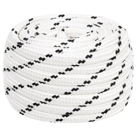 Cuerda para barco trenzada poliéster blanco 18 mmx25 m de vidaXL, Sogas y cuerdas metálicas - Ref: Foro24-152786, Precio: 36,...