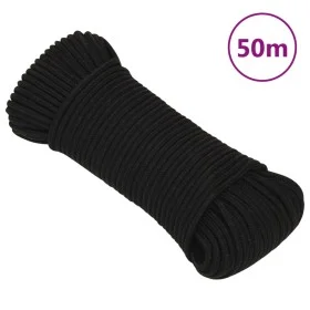 Black polyester work rope 5 mm 50 m by vidaXL, Ropes and metal cords - Ref: Foro24-152808, Price: 13,58 €, Discount: %