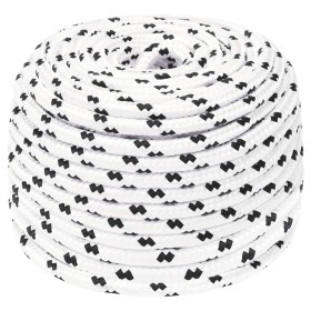 Braided white polyester boat rope 6 mm x 100 m by vidaXL, Ropes and metal cords - Ref: Foro24-152763, Price: 19,23 €, Discoun...