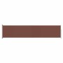 Toldo lateral retráctil para patio marrón 140x600 cm