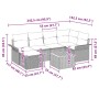 Conjunto de sofá de jardín 7 pcs Gris Poliratán