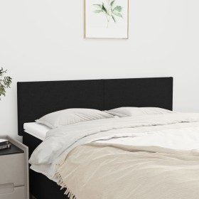 Headboards 2 units black fabric 72x5x78/88 cm by vidaXL, Headboards and footboards - Ref: Foro24-345786, Price: 50,61 €, Disc...