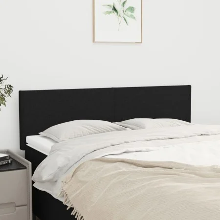 Cabeceros 2 unidades tela negro 72x5x78/88 cm de vidaXL, Cabeceros y pies de cama - Ref: Foro24-345786, Precio: 52,39 €, Desc...