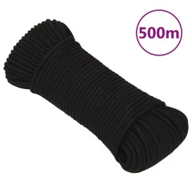 Black polyester work rope 4 mm 500 m by vidaXL, Ropes and metal cords - Ref: Foro24-152806, Price: 49,63 €, Discount: %