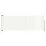 Toldo lateral retráctil para patio crema 220x600 cm