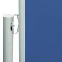 Toldo lateral retráctil para patio azul 220x600 cm