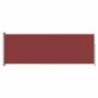 Toldo lateral retráctil para patio rojo 220x600 cm