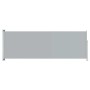 Toldo lateral retráctil para patio gris 220x600 cm