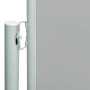 Toldo lateral retráctil para patio gris 220x600 cm