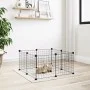 Jaula para mascotas de 8 paneles acero negro 35x35cm de vidaXL, Jaulas y habitáculos para animales pequeños - Ref: Foro24-171...