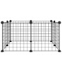 Jaula para mascotas de 8 paneles acero negro 35x35cm de vidaXL, Jaulas y habitáculos para animales pequeños - Ref: Foro24-171...