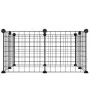 Jaula para mascotas de 8 paneles acero negro 35x35cm de vidaXL, Jaulas y habitáculos para animales pequeños - Ref: Foro24-171...