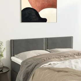 Kopfteile 2 Einheiten dunkelgrauer Samt 72x5x78/88 cm von vidaXL, Kopf- und Fußteile - Ref: Foro24-345939, Preis: 45,01 €, Ra...