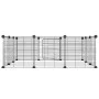 Pet cage with 12 panels black steel door 35x35cm by vidaXL, Cages and habitats for small animals - Ref: Foro24-171626, Price:...