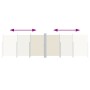 Toldo lateral retráctil color crema 180x600 cm