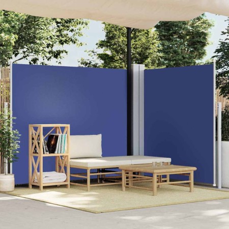 Toldo lateral retráctil azul 180x600 cm