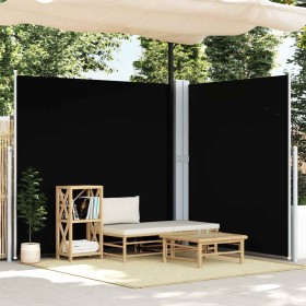 Toldo lateral retráctil negro 200x600 cm