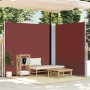 Toldo lateral retráctil marrón 200x600 cm