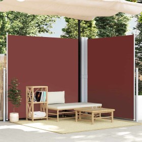 Toldo lateral retráctil marrón 200x600 cm