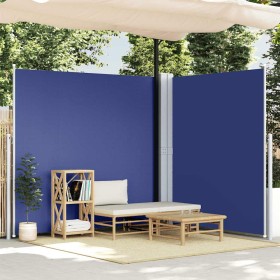 Toldo lateral retráctil azul 200x600 cm