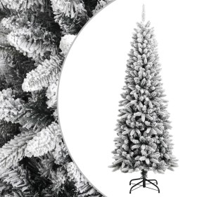 Árbol de Navidad artificial con nieve PVC y PE 210 cm