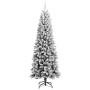 Árbol de Navidad artificial con nieve PVC y PE 210 cm