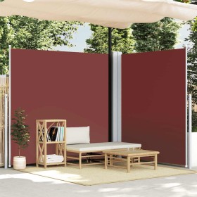 Toldo lateral retráctil marrón 220x600 cm