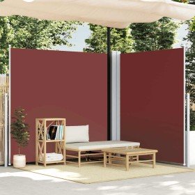 Toldo lateral retráctil marrón 220x600 cm