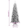 Árbol de Navidad artificial con nieve PVC y PE 210 cm